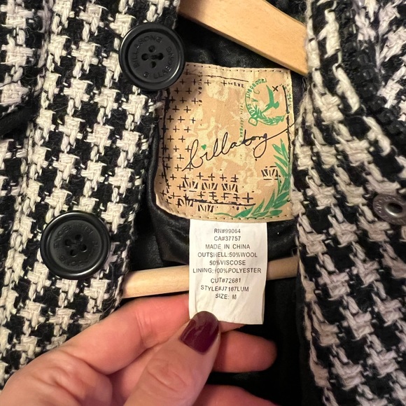 Billabong Houndstooth jacket (black and white, size M) - Picture 7 of 7